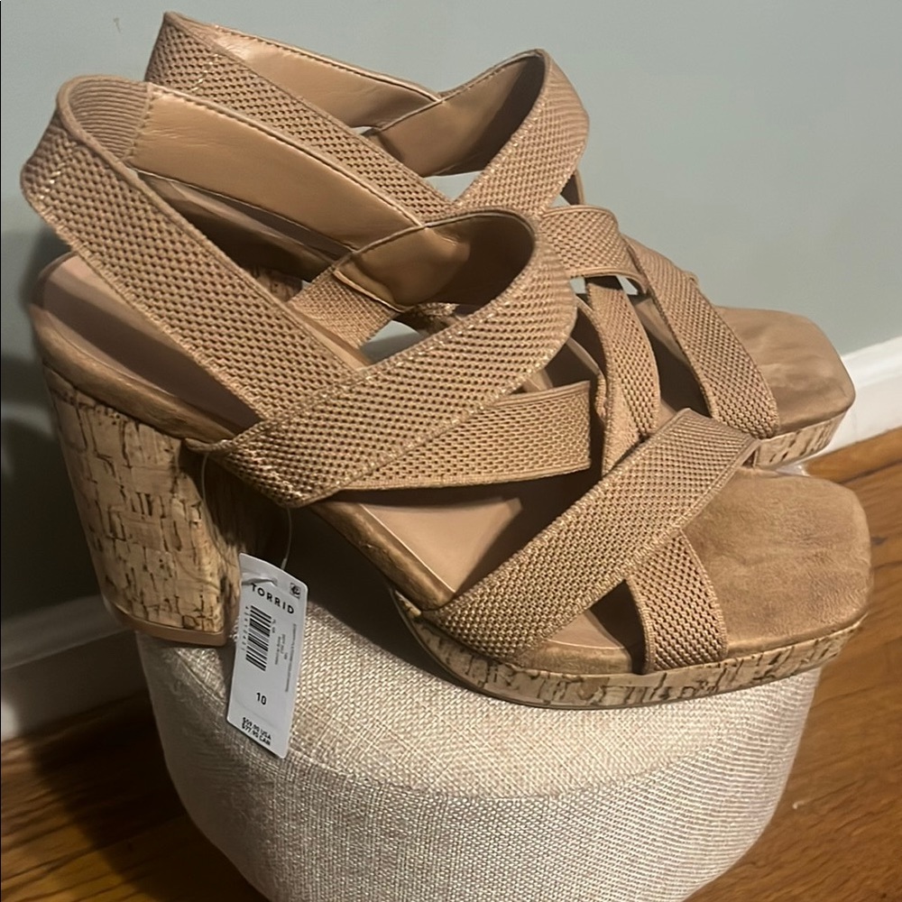 Torrid Tan Platform Sandals with Strappy Design